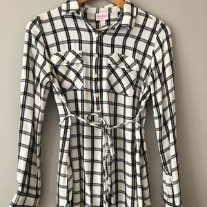Plaid Maternity Tunic